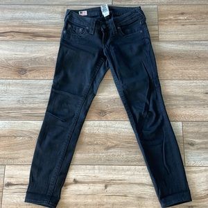 Black True Religion Skinny Jeans